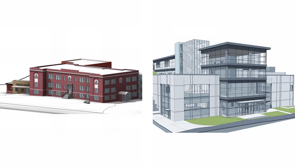رویت معماری نما سه بعدی ساختمان طرح