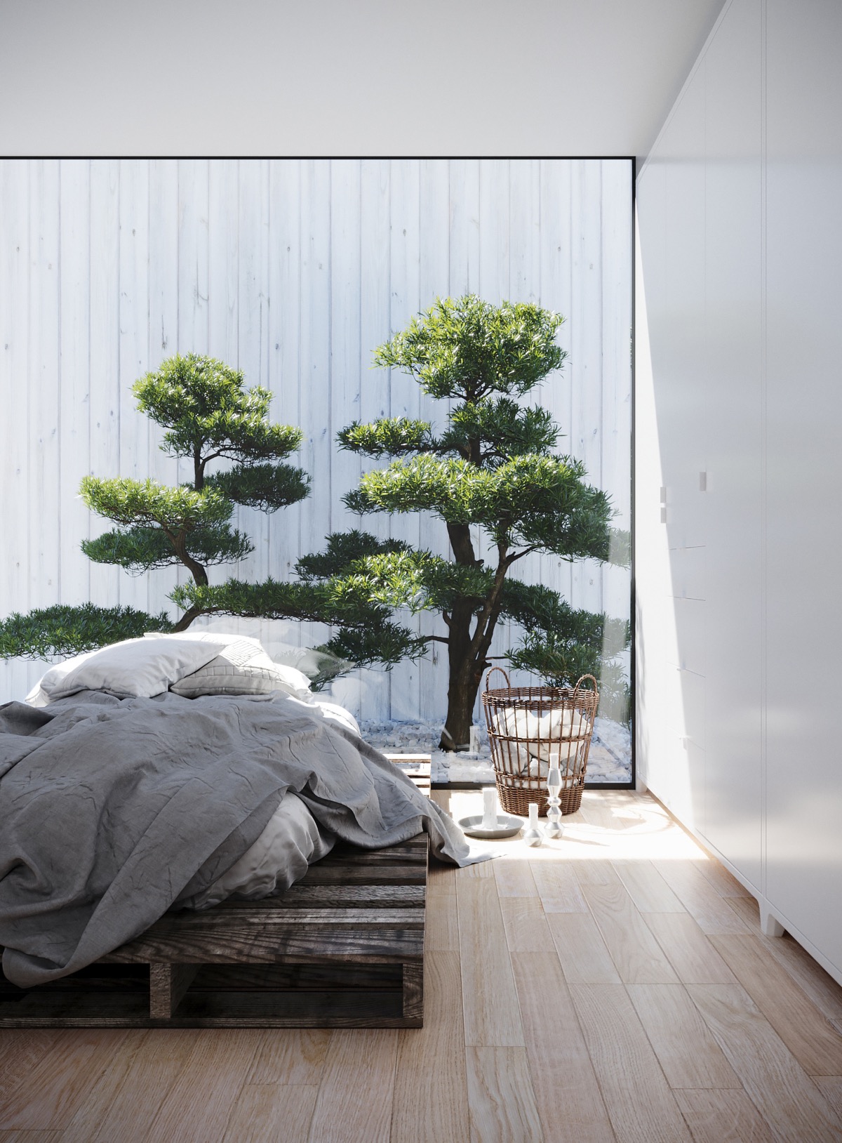 درخت و طبیعت در اتاق خواب